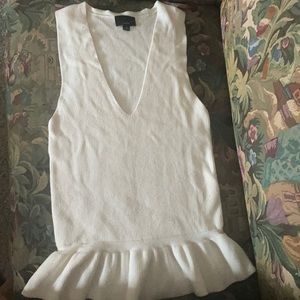 Lumiere white knit tank